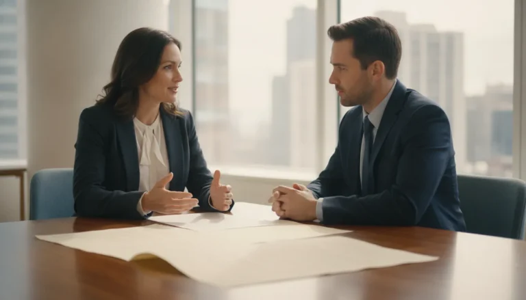 Homebuyer reviewing mortgage commitment details with a loan professional